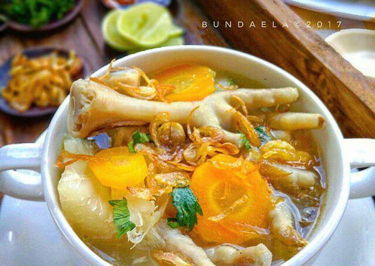 resep makanan Sup Singkong Ceker