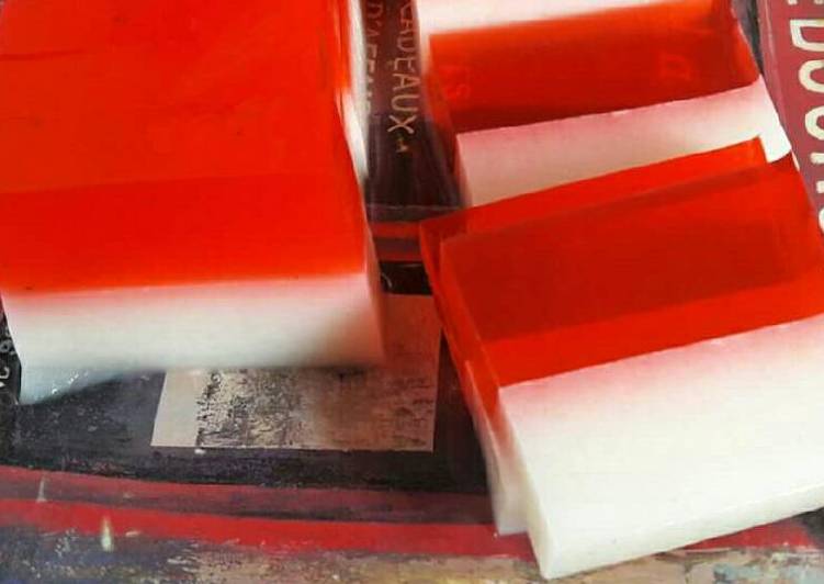 resep masakan Puding Merah Putih