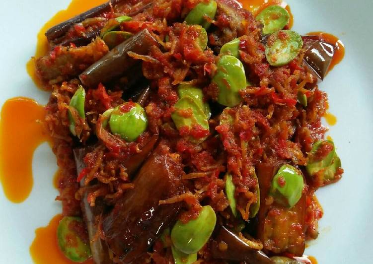 gambar untuk cara membuat Balado terong pete dan teri nasi