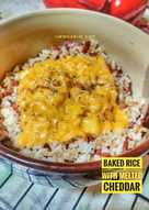 Baked Rice (nasi panggang) with Melted Cheddar