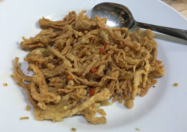 resep makanan Jamur Enoki cabe garam