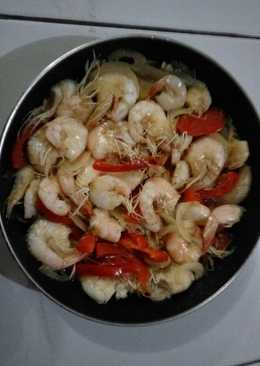 Tumis udang paprika
