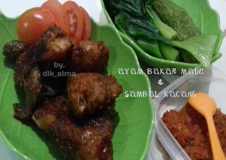 cara membuat Ayam Bakar Madu & sambal kacang