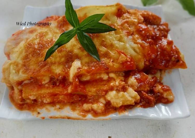 resep masakan Lasagna dg Pasta Kulit Risol