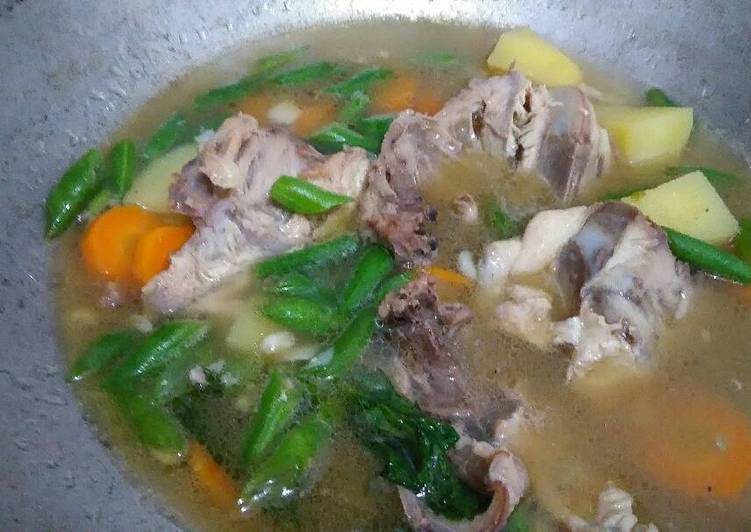 resep masakan Sop balungan ayam buncis