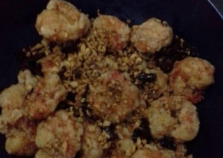 resep lengkap untuk Udang goreng tepung crispy cabai garam