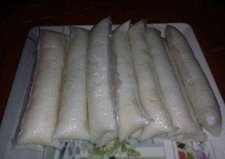 resep lengkap untuk Lontong plastik