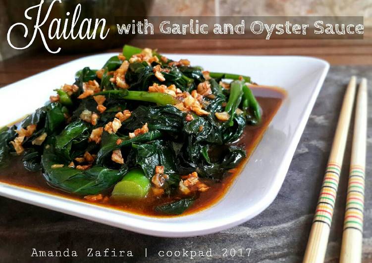 cara membuat Kailan with Garlic and Oyster Sauce