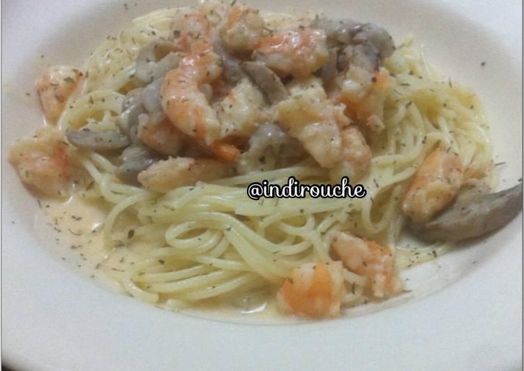 resep masakan Creamy Shrimp Pasta