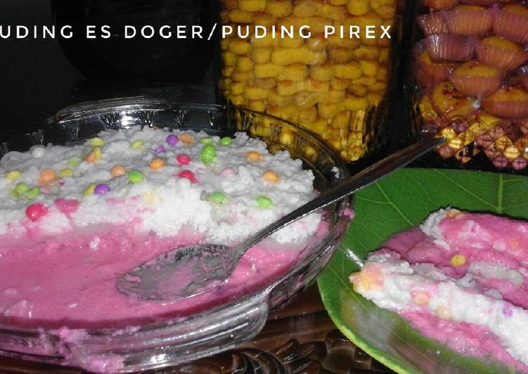 cara membuat Puding es doger/puding pirex