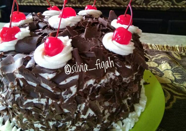 cara membuat Blackforest with Whipping cream Enyak