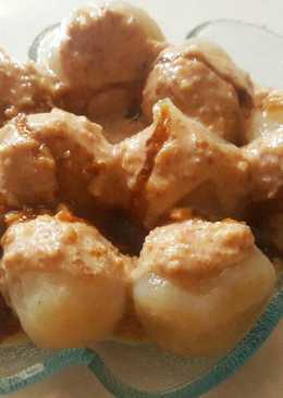 Cilok udang bumbu kacang