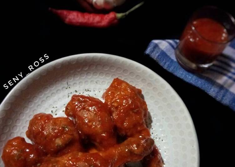 gambar untuk resep Spicy Fire Chicken ala recheese (ayam saos pedas)