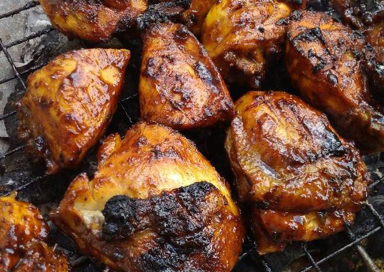 bahan dan cara membuat Ayam Bakar Saus Tiram Lada Hitam