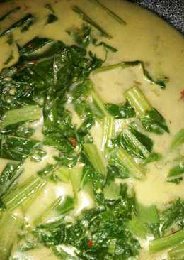 Sayur sawi kuah santan no ribet