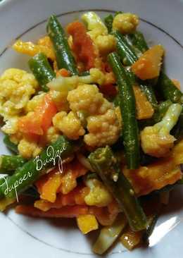 Wortel, Buncis, Jagung muda dan Kembang Kol masak kuning