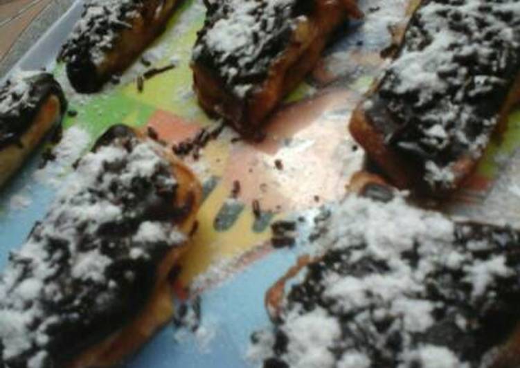 bahan dan cara membuat Pisang goreng coklat