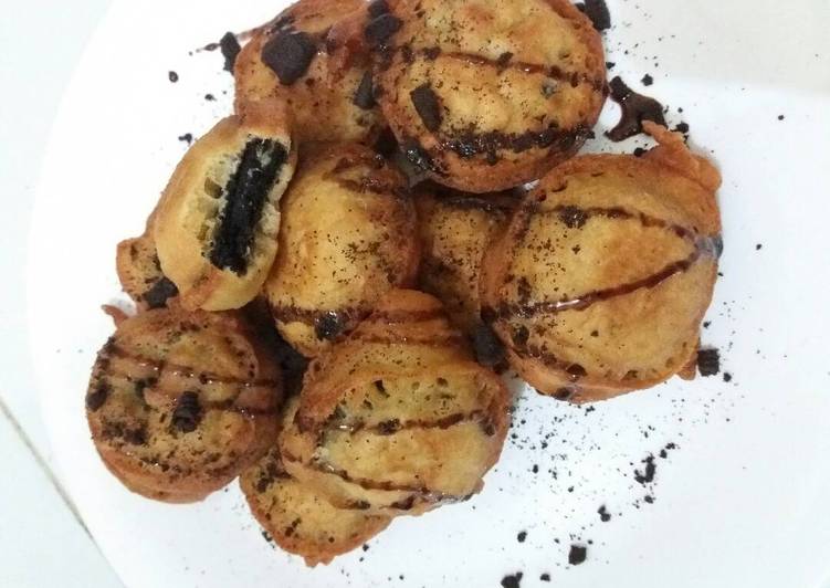 cara membuat Deep fried oreo