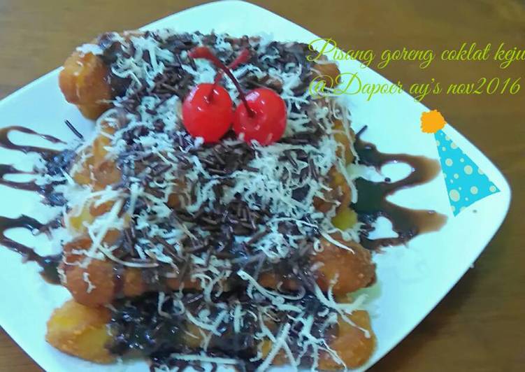 gambar untuk resep makanan Pisang goreng coklat keju