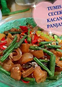 Tumis cecek kacang panjang