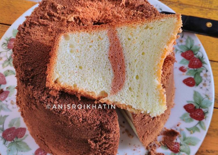 gambar untuk cara membuat Chiffon Cake (Pandan-Coklat) + TIPS