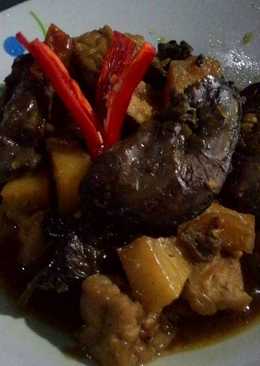 Semur tahu kentang plus hati ayam,simpel enak