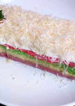 Rainbow cake bolu kukus