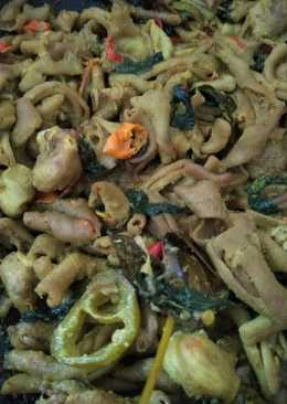 Usus ayam bumbu kuning kemangi