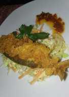 Simple salad ft kembung goreng crispy