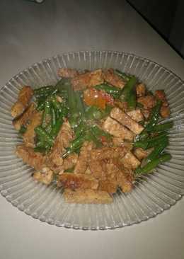 Tumis tempe kacang panjang sederhana