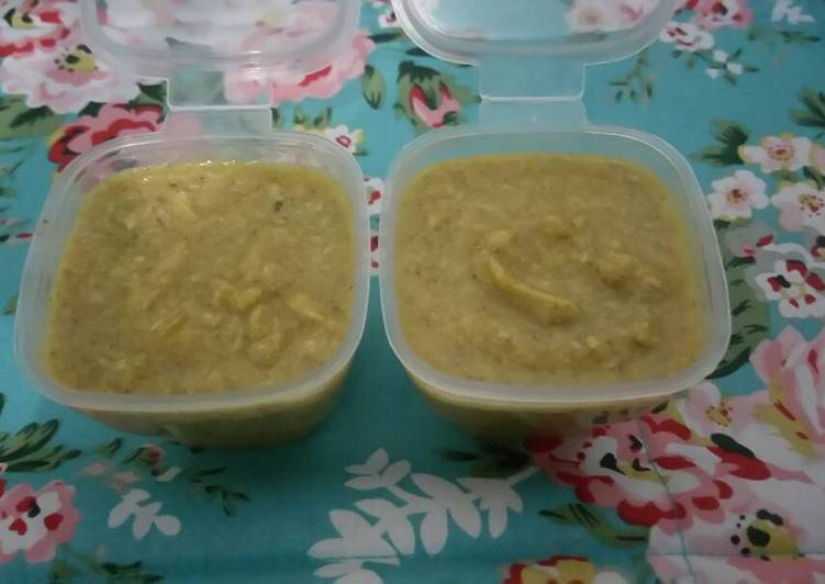 resep lengkap untuk Kabocha Tofu Brokoli (MPASI 6 Bulan 4 Bintang)