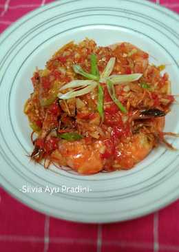 Udang saus padang (dengan foto step by step)