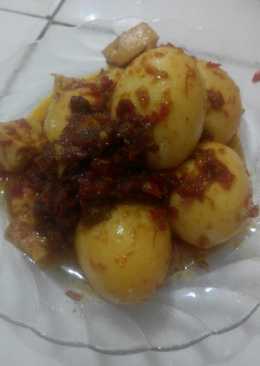 Telur tahu kecap balado