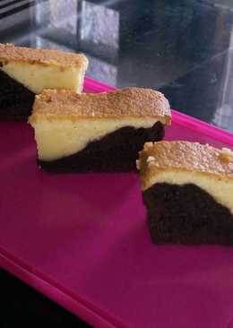 Brownies Putih Telur Coklat Lapis Keju
