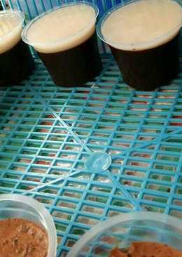 Puding coklat with vla vanila