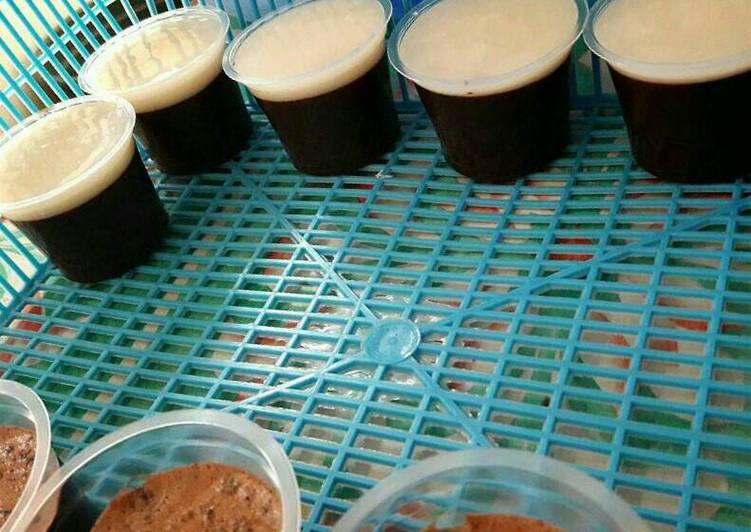 resep masakan Puding coklat with vla vanila