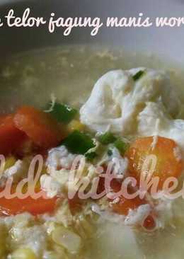 Soup Telor jagung manis wortel