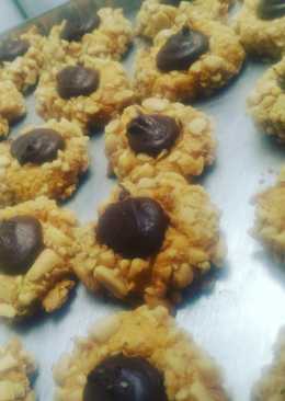 Chocolate thumbprint cookies