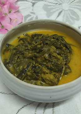 Daun singkong sayur santan kuning