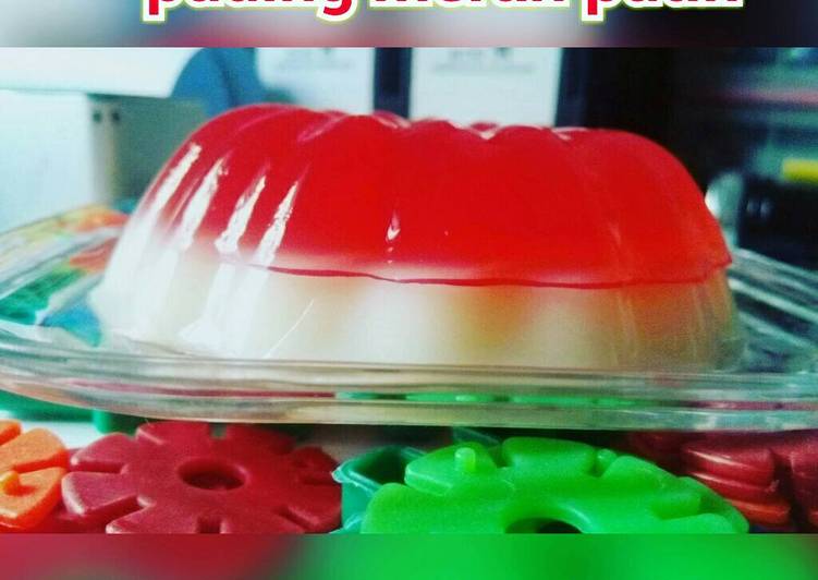 resep Puding #Merah Putih