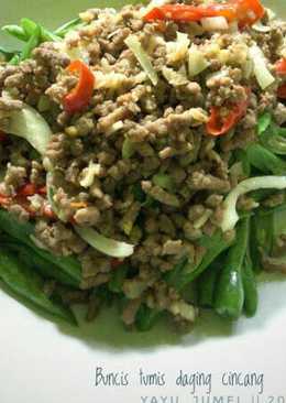 Buncis tumis daging cincang