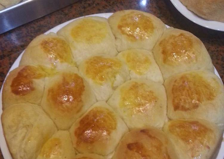 resep lengkap untuk Roti bantal /roti manis/ roti tanpa isi