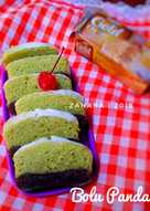 Bolu Kukus Pandan Coklat (Eggless, No Mixer)