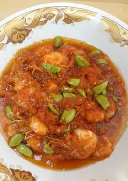 Balado udang pete