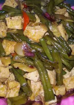 Tumis kacang panjang mix tahu