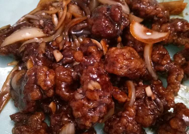 Resep Sapi crispy saus lada hitam