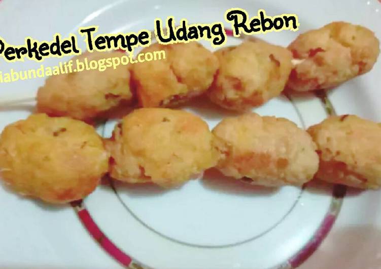 resep lengkap untuk Perkedel Tempe Udang Rebon (menu batita 1y+)