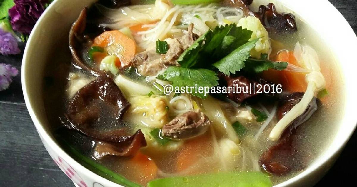 Resep Sup ayam jamur(kimlo) ala astriepasaribu