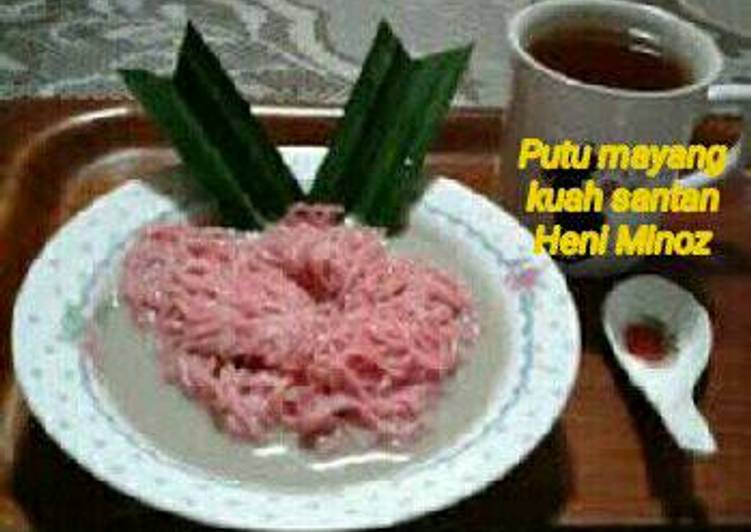 bahan dan cara membuat Putu mayang kuah santan ???? #indonesiamemasak