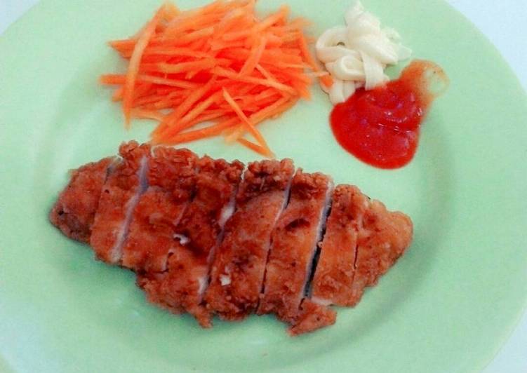 gambar untuk cara membuat Chicken katsu masak simple